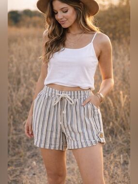 Forever21 🌿✨ Boho Linen Shorts – Effortless Summer Vibes ✨🌿